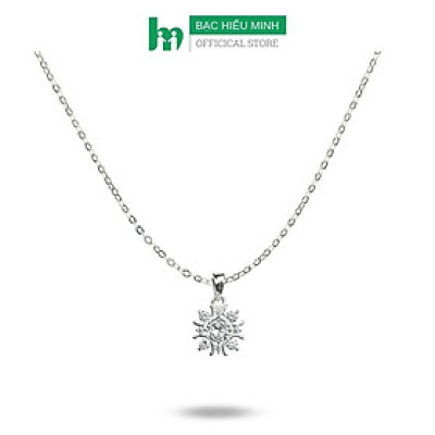 Dây Chuyền Vòng Cổ Nữ Hoa Đính Đá Lấp Lánh BẠC HIỂU MINH DMD472S
