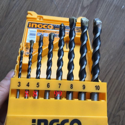 BỘ MŨI KHOAN BÊ TÔNG 8 CHI TIẾT INGCO AKD3081 - HÀNG CHÍNH HÃNG