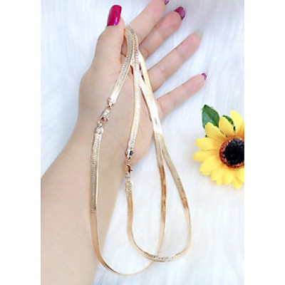 Dây chuyền nam kiểu mì lớn mạ vàng 18k
