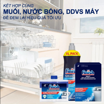 Viên rửa bát Finish All in 1 Max 100 viên nhập khẩu chính hãng, dùng cho máy rửa bát