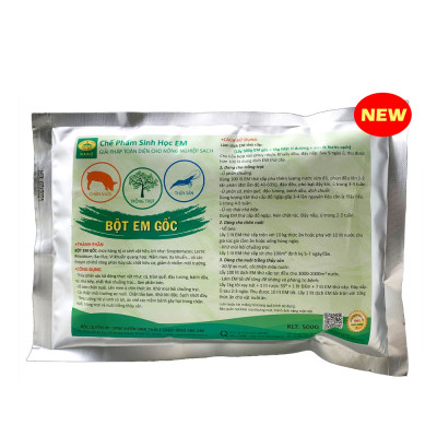 Chế phẩm EM gốc - Gói 500g - Chứa hàng tỷ vi sinh vật có lợi - Ủ rác bã hữu cơ làm phân bón - Xử lý mùi hôi