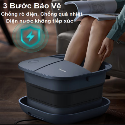 Bồn ngâm chân, kiêm máy massage chân tự động thương hiệu Philips PPM5103F - Hàng chính hãng