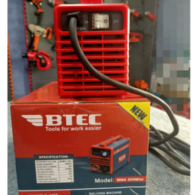 MÁY HÀN ĐIỆN TỬ BTEC MMA-200 MINI (CHUYÊN KÉO QUE 2.5, CÓ ĐỒNG HỒ)- HÀNG CHÍNH HÃNG