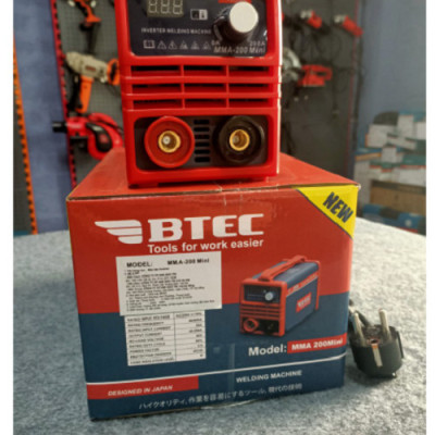 MÁY HÀN ĐIỆN TỬ BTEC MMA-200 MINI (CHUYÊN KÉO QUE 2.5, CÓ ĐỒNG HỒ)- HÀNG CHÍNH HÃNG