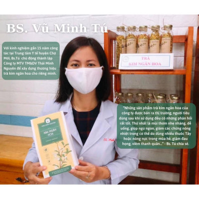 TRÀ KIM NGÂN HOA (100% NỤ HOA) TÚI 20G - THÁI MINH NGUYÊN