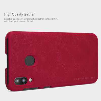 Bao Da Da Bò Cho Samsung Galaxy M20 hiệu Nillkin Qin Có Ngăn Đựng Thẻ - Hàng Chính Hãng