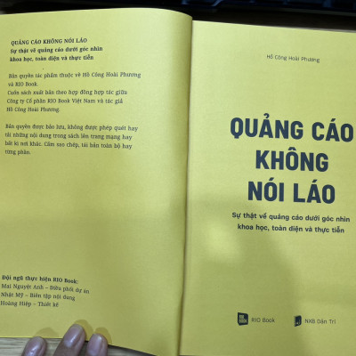 Quảng Cáo Không Nói Láo - Sự Thật Về Quảng Cáo Dưới Góc Nhìn Khoa Học, Toàn Diện Và Thực Tiễn - RIo