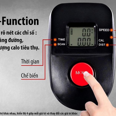 Xe đạp tập thể dục trong nhà BG 8702 sọc đen đỏ (hàng nhập khẩu)