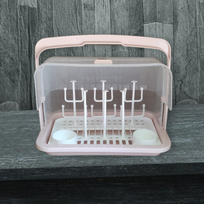 Khay úp ly bình chén bát úp bình sữa size lớn cho bé có nắp đậy chống bụi nhựa Viêt Nhật cao cấp