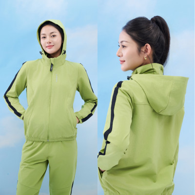 LAROMA Bộ Quần Áo Gió Nữ | Sọc Đơn - Thiết Kế Basic - Giữ Ấm - Chống Nước - Cản Gió - Bền Bỉ - Thoải Mái Vận Động