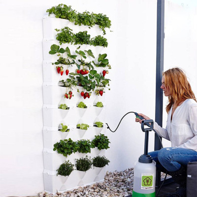 Khung Vườn Đứng Cây Ban Công (Bộ 8 tầng Module Vertical + 1 Tray nước nhập khẩu Bồ Đào Nha (không kèm tưới) dùng trồng cây xanh treo tường dạng đứng