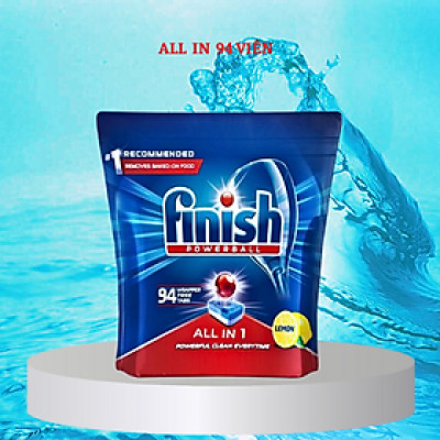 Túi 94 viên rửa chén Finish All In 1 Max Dishwasher Tablets QT09442