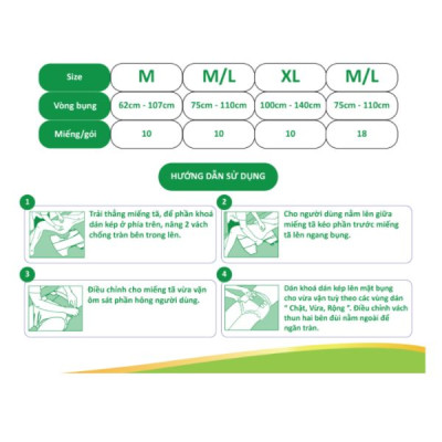 Combo 2 Tã Dán Người Lớn SunMate XA2 mới size L-10 miếng