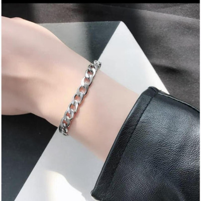 Dây chuyền nam titan cao cấp sang trọng thép không gỉ lặc trangsucpt kích cỡ 7mm màu trắng PTDCNA01