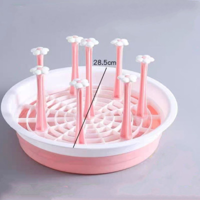 Khay Úp Ly Nhựa 6 Nhánh 8 nhánh Hình Hoa Tiện Dụng MVN 6218-19