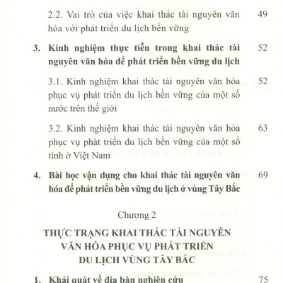 Khai Thác Tài Nguyên Văn Hóa Để Phát Triển Du Lịch Bền Vững Vùng Tây Bắc (Sách chuyên khảo)