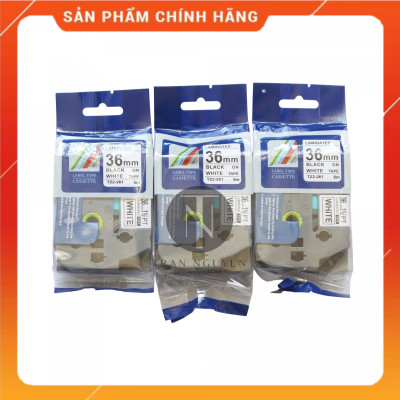 Nhãn In Brother Tz2-261 [Combo 5 hộp] Đen nền trắng 36mm x 8m - Hàng nhập khẩu