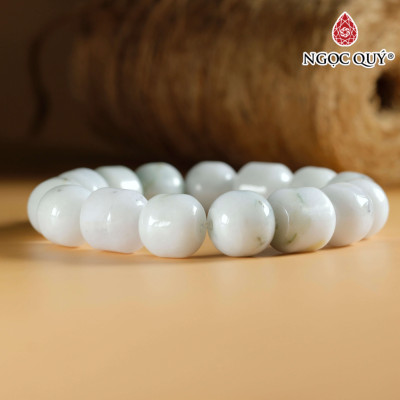 Vòng hạt đá cẩm thạch A 13x13mm mệnh hỏa, mộc - Ngọc Quý Gemstones