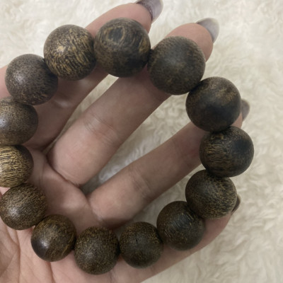 Vòng tay trầm hương dành cho nam vân gỗ đẹp cao cấp-  Tâm An Nhiên