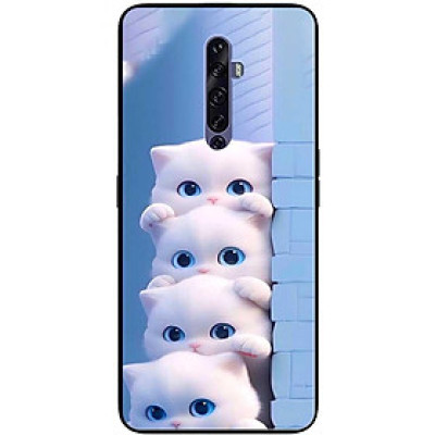 Ốp lưng cho Oppo Reno 2Z - 2F - Reno 6Z - Reno 7Z 5G - 8Z 5G - Reno 8T 4G - Reno 8T 5G - Bốn Chú Mèo Trắng - Hàng Chính Hãng