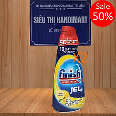 Gel rửa bát Finish All in 1 Shine & Protect 2x 650ml