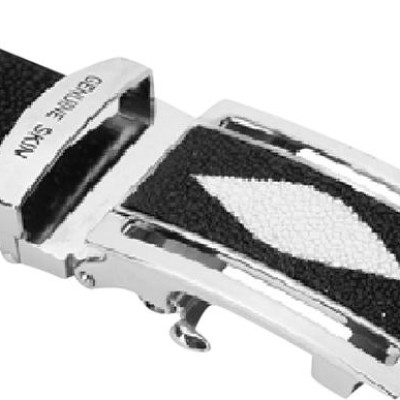 Thắt Lưng Nam Da Cá Đuối Bản Lớn Huy Hoàng HT4502 - Đen