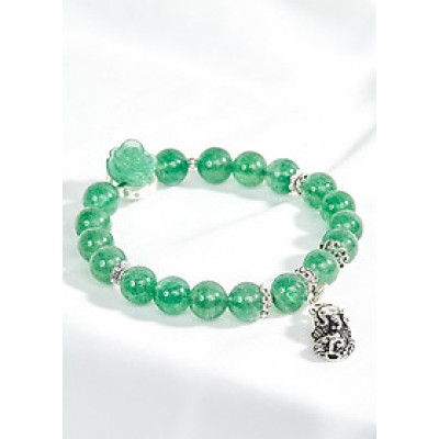 Vòng tay thạch anh xanh phối charm Tỳ Hưu Ngọc Quý Gemstones