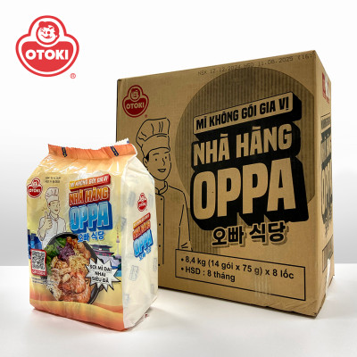 Tên sản phẩm Lốc 14 gói mì không gói gia vị nhà hàng OPPA Otoki (75gx14)