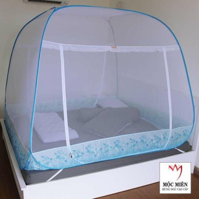 Màn Chụp , Mùng Chụp Tự Bung Đỉnh Rộng Cao Cấp Mộc Miên - Kích Thước 1,2mx2m ( Hà Nội )