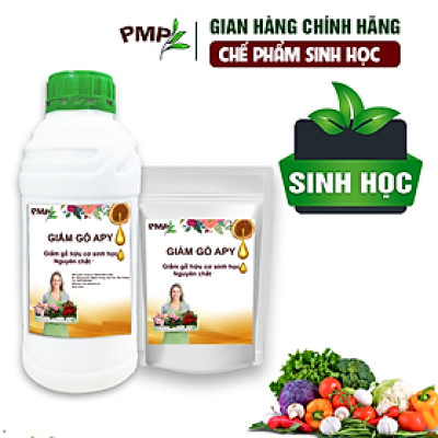 Giấm Gỗ Sinh Học APY PMP Kháng Đốm Lá, Đốm Đen, Vàng Lá, Phấn Trắng Cho Hoa Hồng, Rau Sạch, Lan, Cây Cảnh Chai 500ml