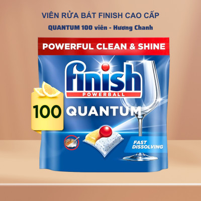 Viên rửa bát Finish Quantum Max 100 viên 14 in 1