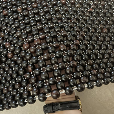 Chiếu Hạt Gỗ Mun Cao Cấp - Kích Thước 1,2mx1,9m hạt 1.2cm ( video , hình thật )