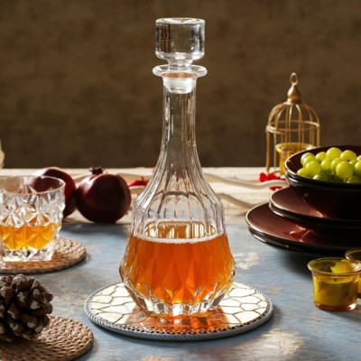 Bình Rượu Thuỷ Tinh Pha Lê Ý RCR - Adagio Round Bottle - 1.0L