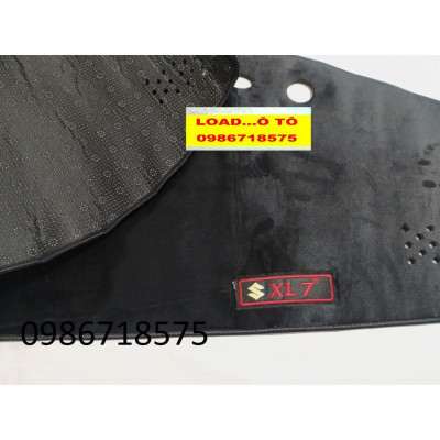 Thảm Taplo Chống Nắng Xe Suzuki XL7 2023-2019 Mẫu Taplo Da Carbon, Nhung Lông Cừu Chống Nắng Taplo Cao Cấp