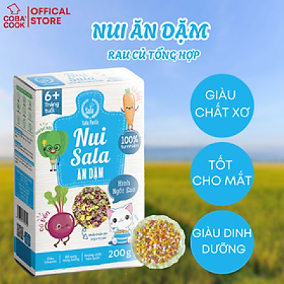 Nui Hữu Cơ Ngôi Sao Ăn Dặm Giàu Vi Chất Cho Bé Yêu Chuẩn Chính Hãng Hộp 200gr Sala