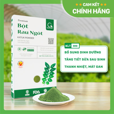 [CHÍNH HÃNG] Bột Rau Ngót Sấy Lạnh Nguyên Chất  - Tốt cho sức khỏe, bổ dưỡng, thanh nhiệt đào thải độc tố - Hộp 30g