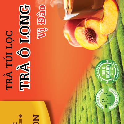 Trà Đào Túi Lọc Robinson Farm Ô long 40gr ( 20 túi x 2g ) Thơm vị trà, Đậm vị Đào 100%