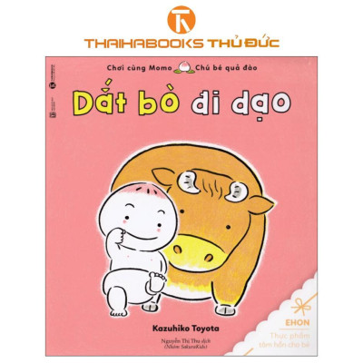 Sách - Chơi Cùng Momo - Chú Bé Quả Đào: Oa Oa Oa + Tập Làm Sumo + Cọ Má Nào + Dắt Bò Đi Dạo - Thái Hà Books