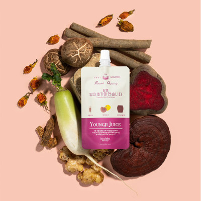 Nước tinh chất Nấm Linh Chi lên men thanh xuân Hàn Quốc - Hộp 30 gói