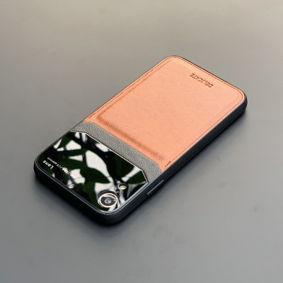 Ốp lưng da kính cao cấp dành cho iPhone XR - Màu vàng nâu - Hàng nhập khẩu - DELICATE