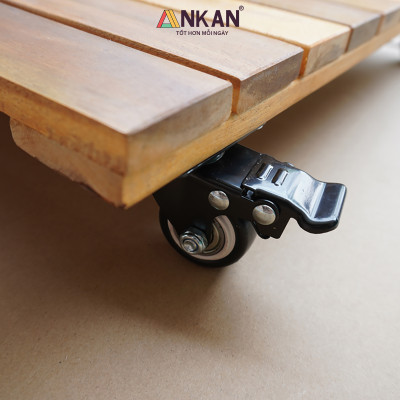 Đế Lót Chậu Cây Có Bánh Xe CỠ LỚN Vuông 50cm, Làm Giá Đỡ Kệ Hoa Cây Cảnh, Màu Vàng Nắng, Chịu Tải 150Kg