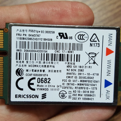 Card wwan 3G Ericsson Lenovo F5521GW Gobi 3000- dùng cho laptop Lenovo Thinkpad X220,T420,T520,W520, L420, L520 - Hàng nhập khẩu