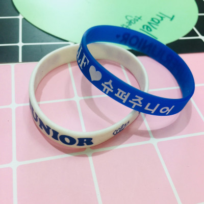 COMBO 5 VÒNG TAY. LẮC TAY CAO SU SUPERJUNIOR KPOP 