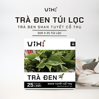 Trà đen túi lọc ViXi từ trà Shan Tuyết cổ thụ hộp 50g