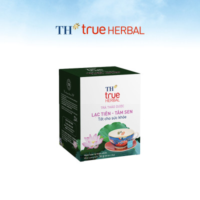 Hộp trà thảo dược TH true HERBAL Lạc tiên – Tâm sen (20 gói)