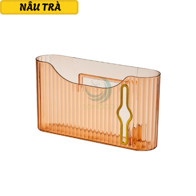 Hộp đựng cuộn túi rác nhiều ngăn 24x13.5x6cm- Hộp nhả túi nilon dạng cuộn - Giá treo túi rác mini tiện dụng