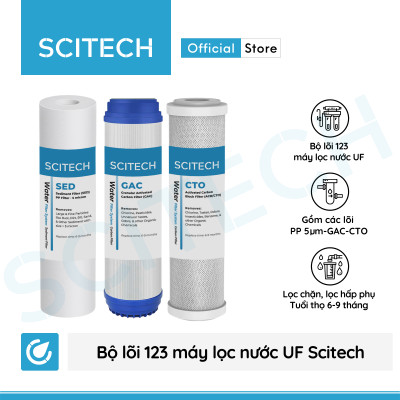 Bộ lọc nước uống công nghệ UF 4 cấp lọc by Scitech (Không dùng điện, không nước thải) - Hàng chính hãng