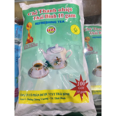 Chè thanh nhiệt Thái Bình, loại trà thanh nhiệt giải độc, mát gan, chè thanh lọc cơ thể, gói lớn (100 gói x 10g)