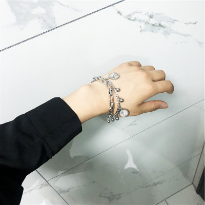 Vòng đeo tay nam nữ mix hạt titan không đen