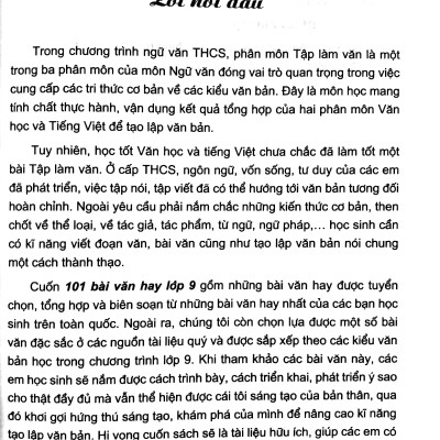 101 Bài Văn Hay Lớp 9